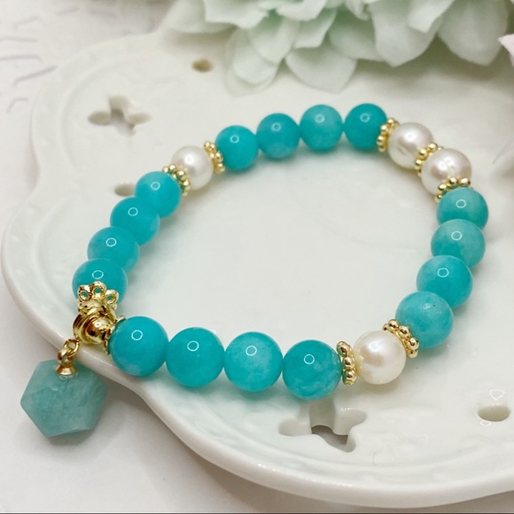 Nature Tianhe Stone & Pearl bracelet - Picture 5 of 7